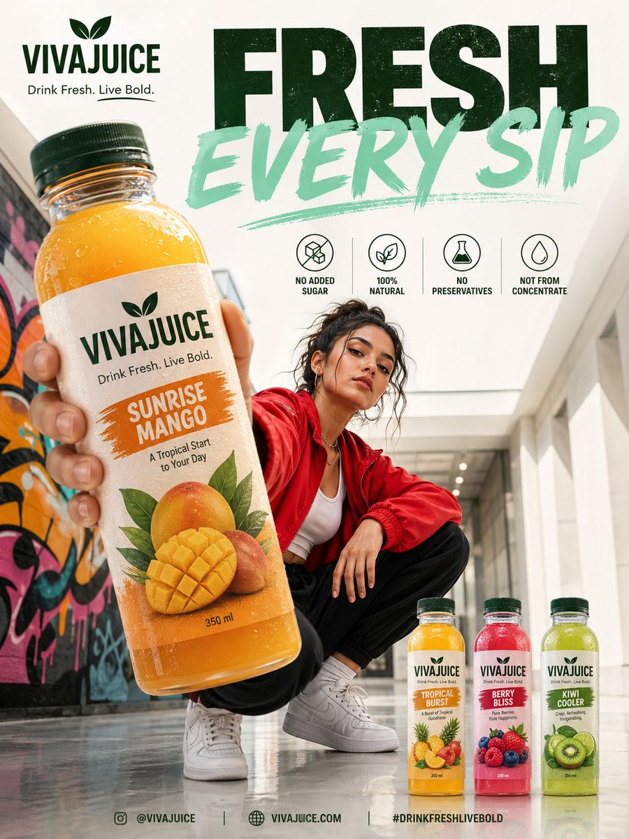 Create a premium modern beverage advertisement poster in a vertical 3:4 format f