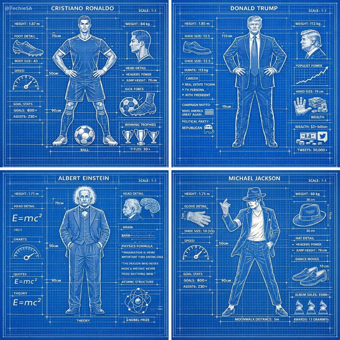 A detailed technical blueprint illustration of [CHARACTER], drawn in blueprint s