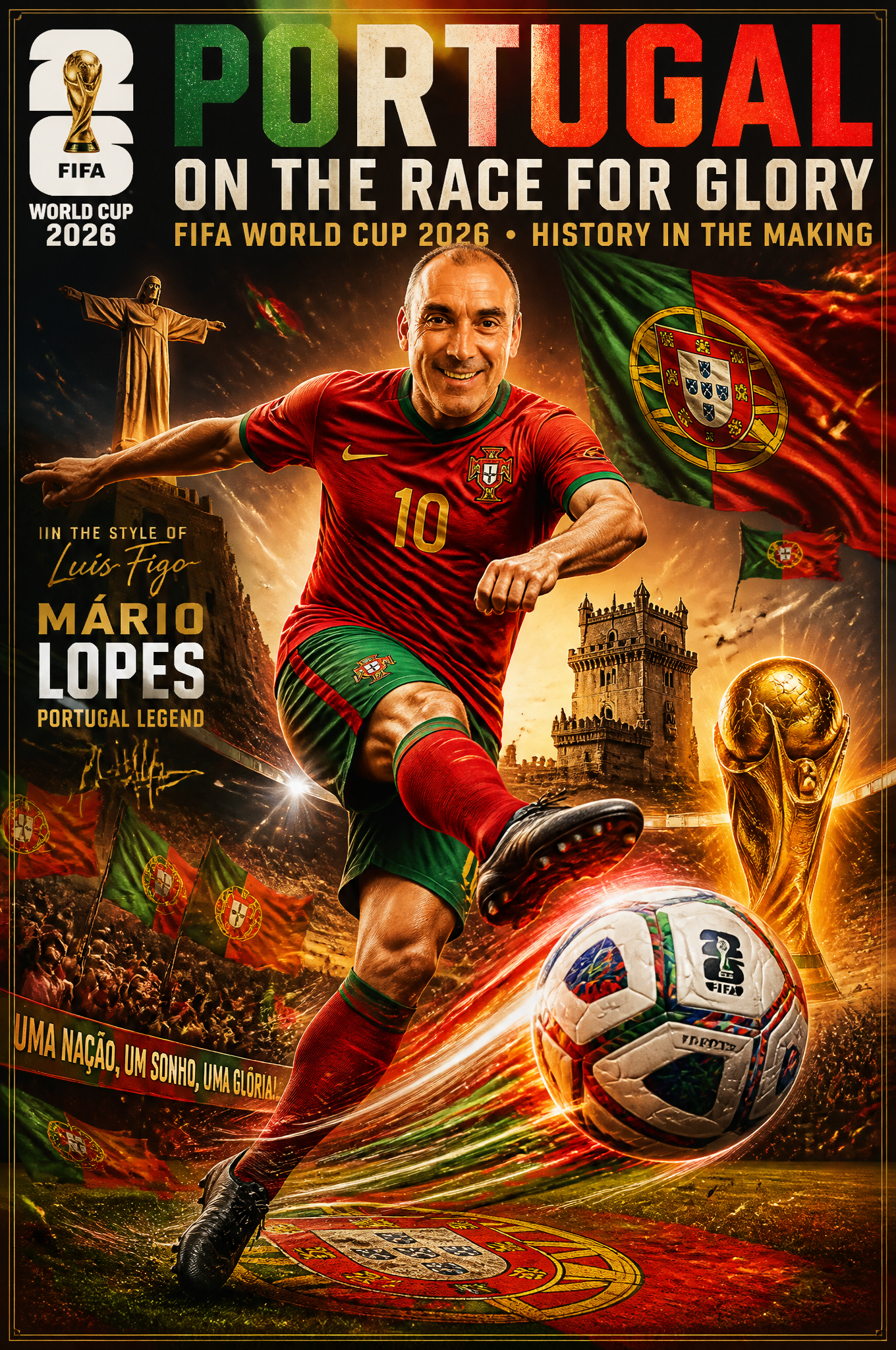 [COUNTRY NAME]: PORTUGAL[PLAYER NAME]: MÁRIO LOPES[COUNTRY PRIMARY COLORS, e.g.,