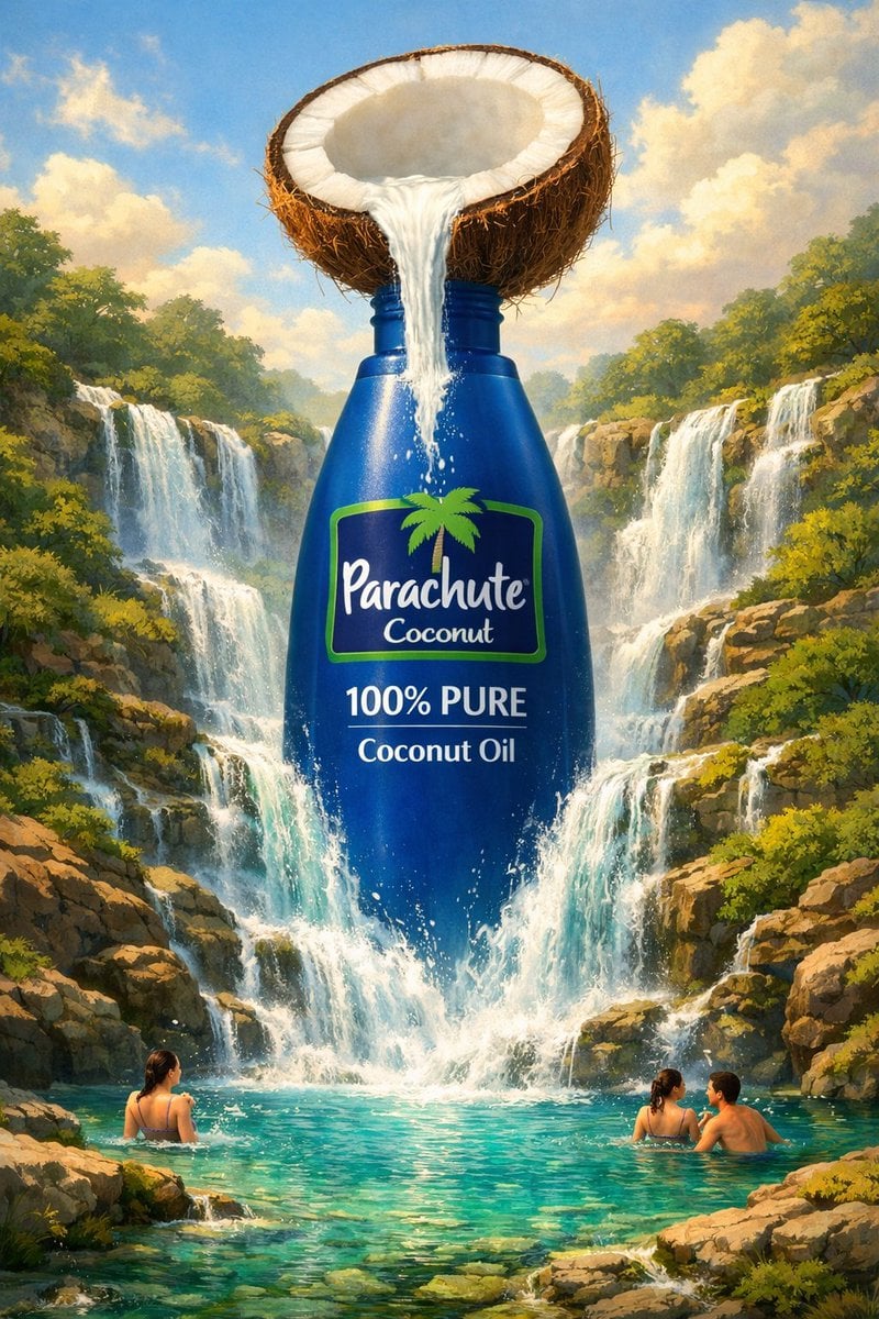 Surreal premium commercial illustration for [BRAND NAME] [OIL TYPE], featuring…