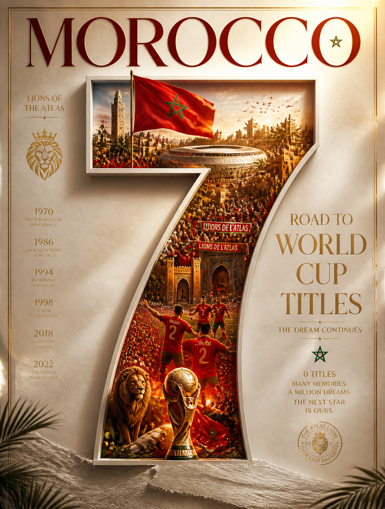 [MOROCCO]WORLD CUP TITLES:[Lions of the Atlas]━━━━━━━━━━━━━━━━━━━Create a luxury