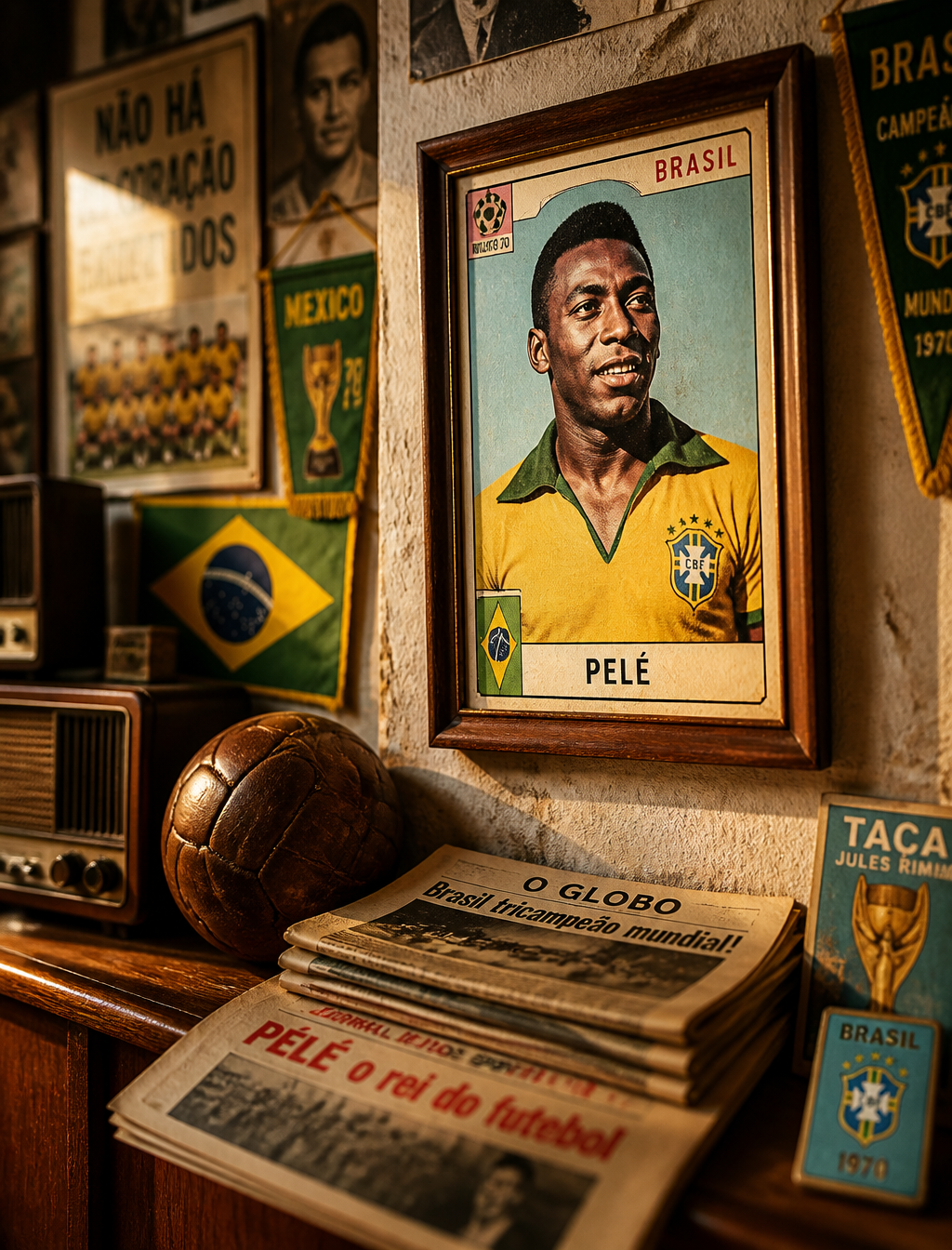 A cinematic, photorealistic interior scene set inside the nostalgic room of an e