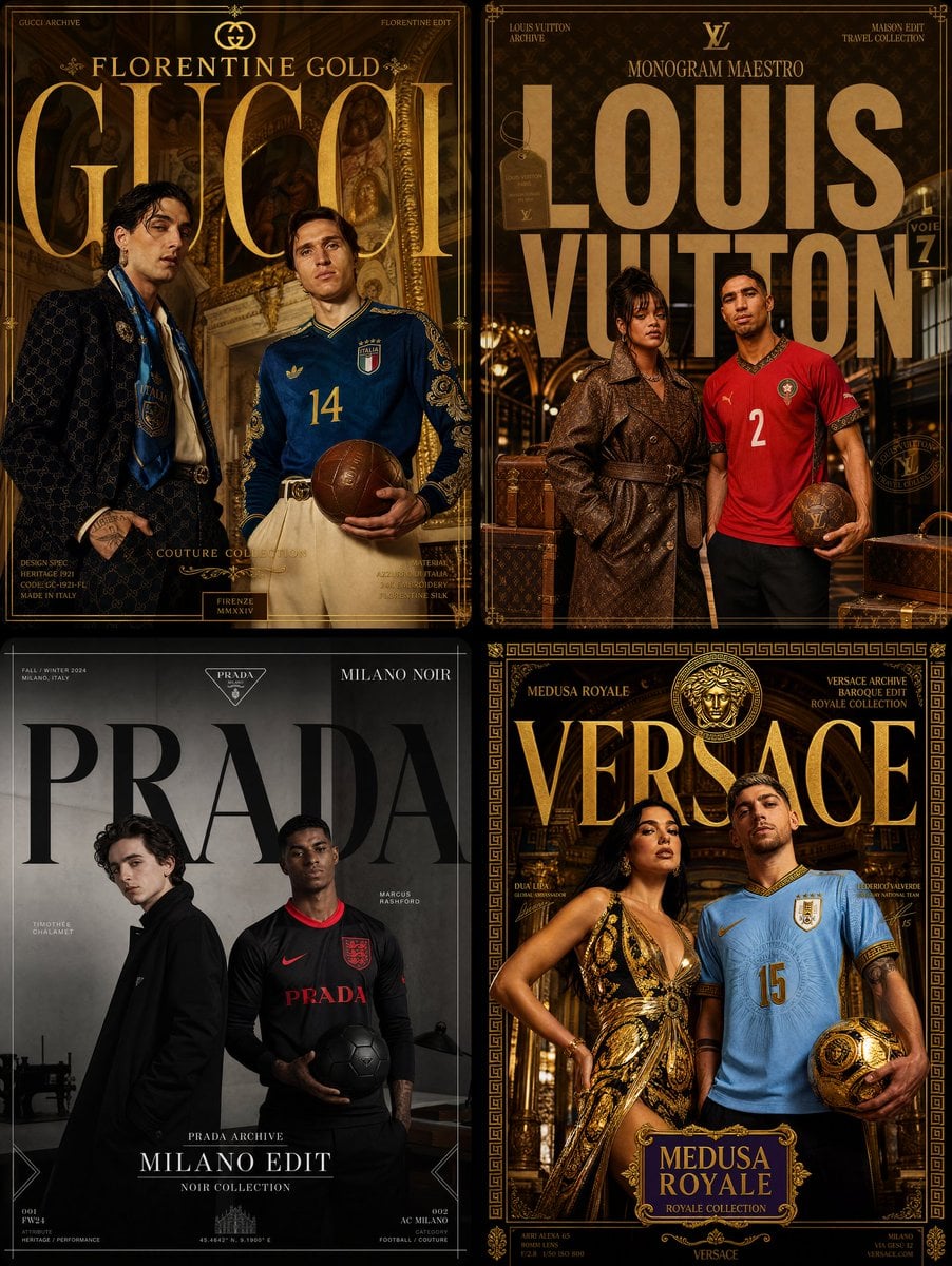 Gucci × Federico Chiesa - Florentine Gold 

Ultra-premium luxury-fashion social-
