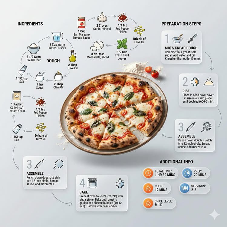 Ultra-clean modern recipe infographic. Showcase [FOOD] in a visually appealing…