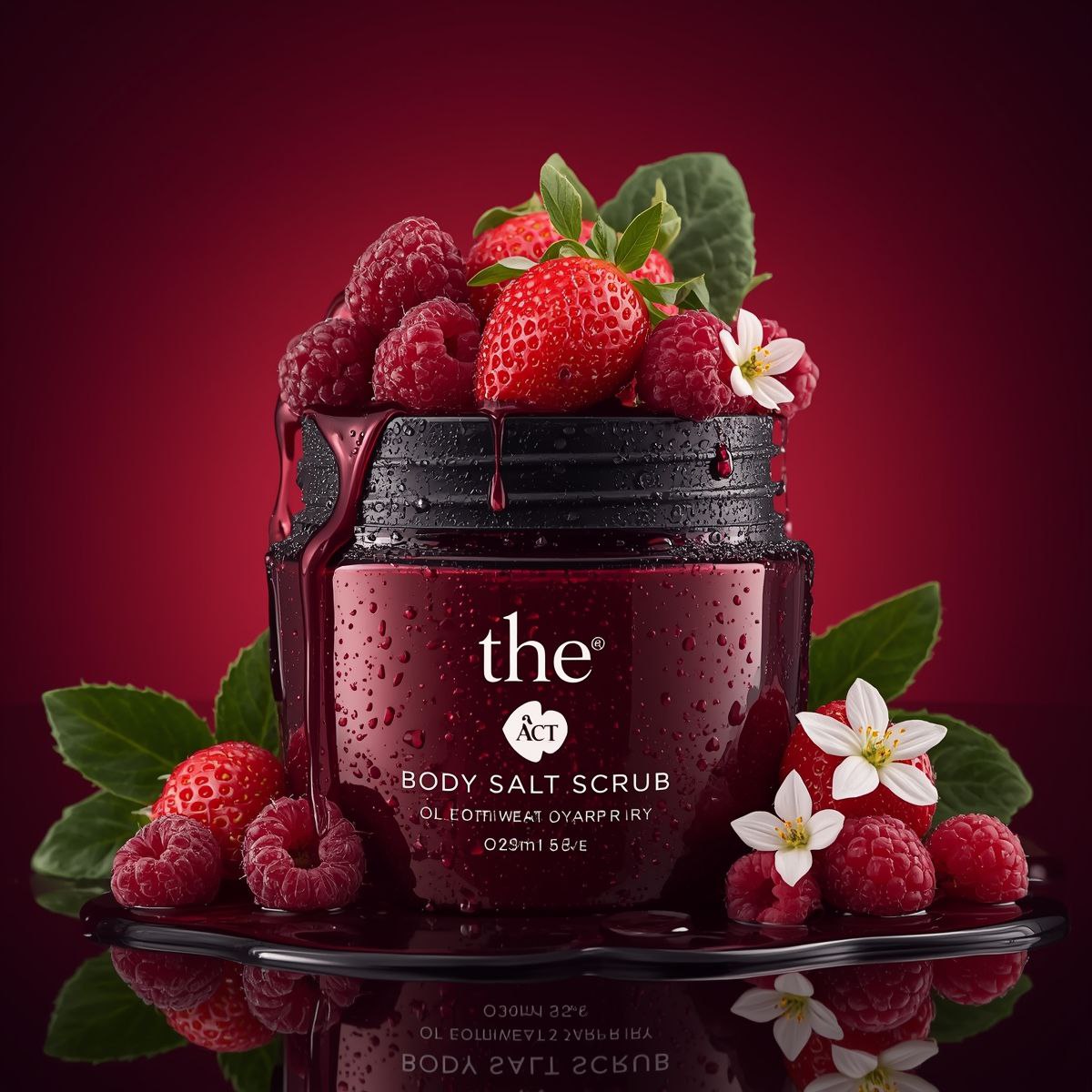 Use the uploaded image as the exact visual reference for jar design, label, stra