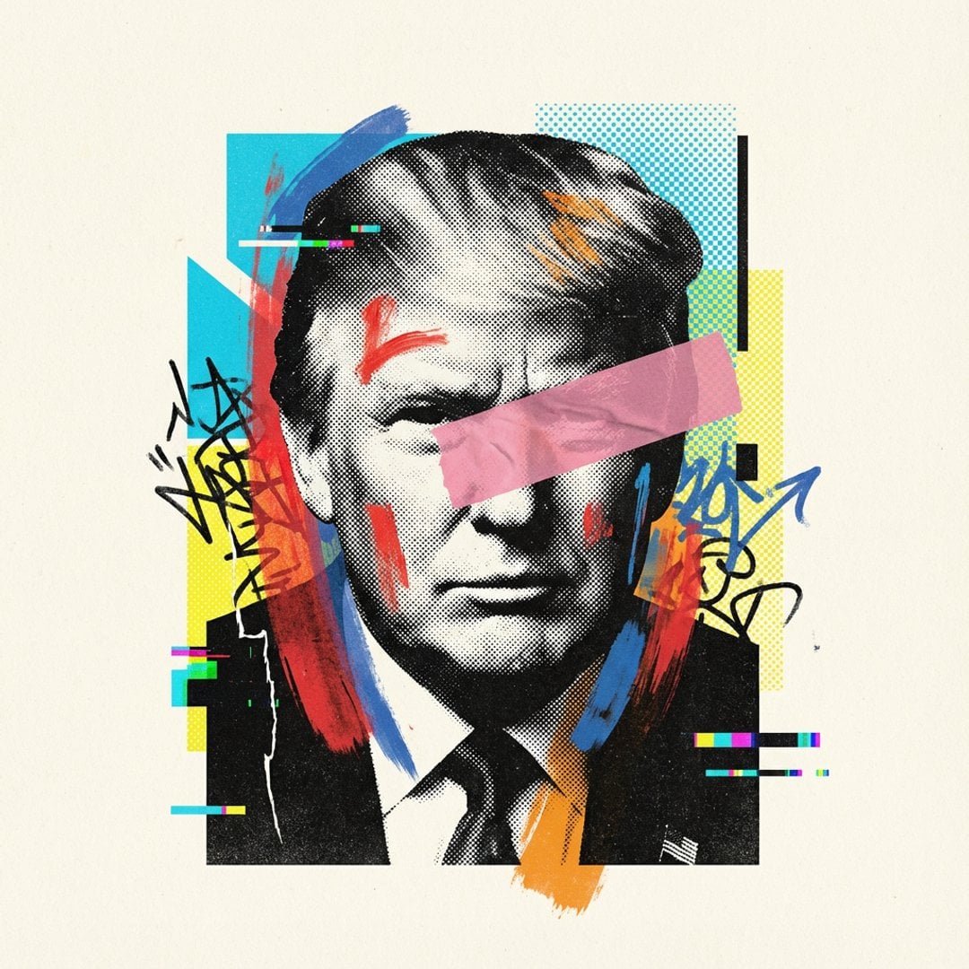 [PERSON \ BRAND] visualized as the central masterpiece of a surreal avant-garde 