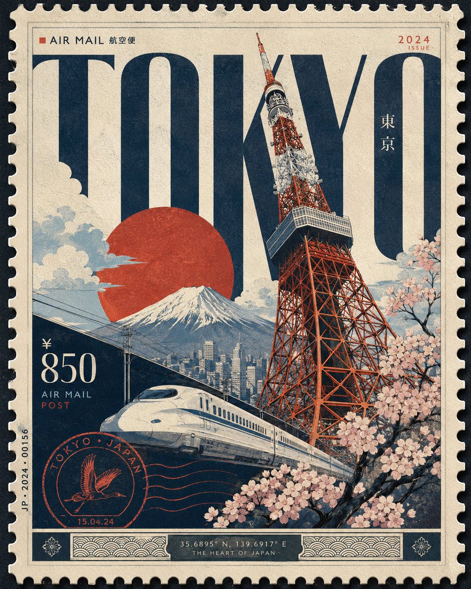 Design a premium 4:5 collectible postal-stamp poster for [CITY]. Entire composit